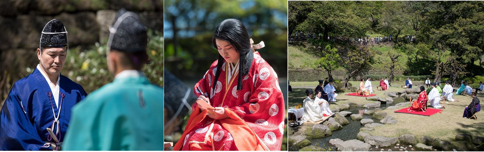 竹中准教授（左）と剣道部の妹尾舞香さん（中央）14