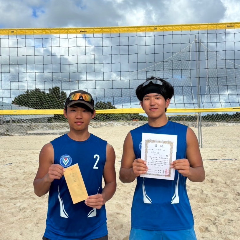 2024九州ビーチバレー大学男女リーグ戦で本学男子バレーボール部学生が